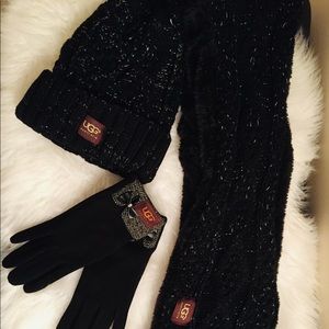 Ugg hat set black